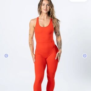 Women's Red Jumpsuit